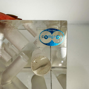 Georges Collignon pour Val Saint-Lambert, sculpture en cristal abstraite N54/200