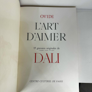 Salvador Dali, Ovid, "The Art of Love", Arches Grand Vélin print, Paris 1979