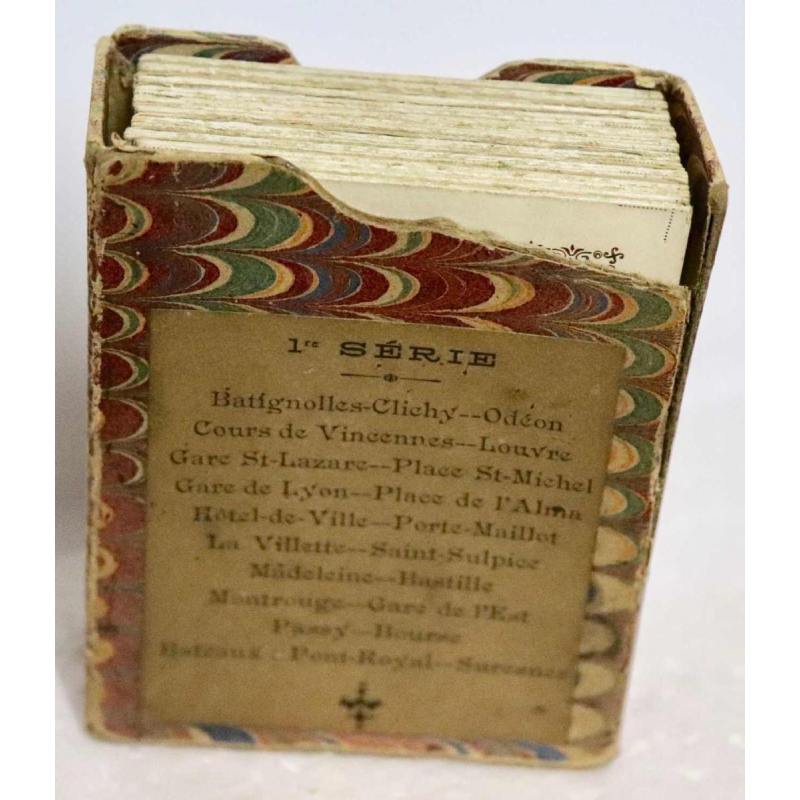 Balysis & Darcourt case with illustrated itineraries of Parisian omnibuses, original edition, Paris ca. 1900