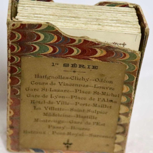 Balysis & Darcourt case with illustrated itineraries of Parisian omnibuses, original edition, Paris ca. 1900