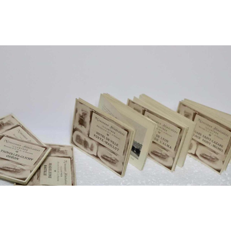 Balysis & Darcourt case with illustrated itineraries of Parisian omnibuses, original edition, Paris ca. 1900