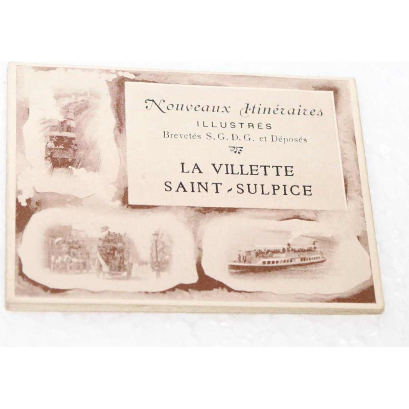 Balysis & Darcourt case with illustrated itineraries of Parisian omnibuses, original edition, Paris ca. 1900