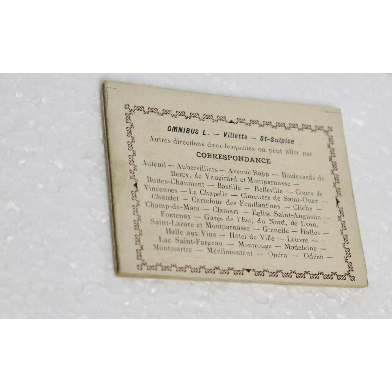 Balysis & Darcourt case with illustrated itineraries of Parisian omnibuses, original edition, Paris ca. 1900