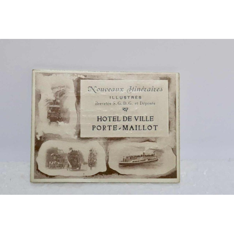 Balysis et Darcourt, étui des itinéraires Illustrés des omnibus parisiens en 1900