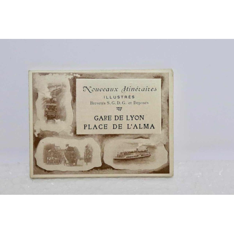 Balysis & Darcourt case with illustrated itineraries of Parisian omnibuses, original edition, Paris ca. 1900