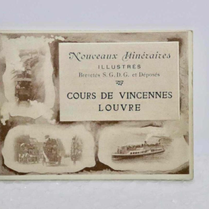 Balysis & Darcourt case with illustrated itineraries of Parisian omnibuses, original edition, Paris ca. 1900