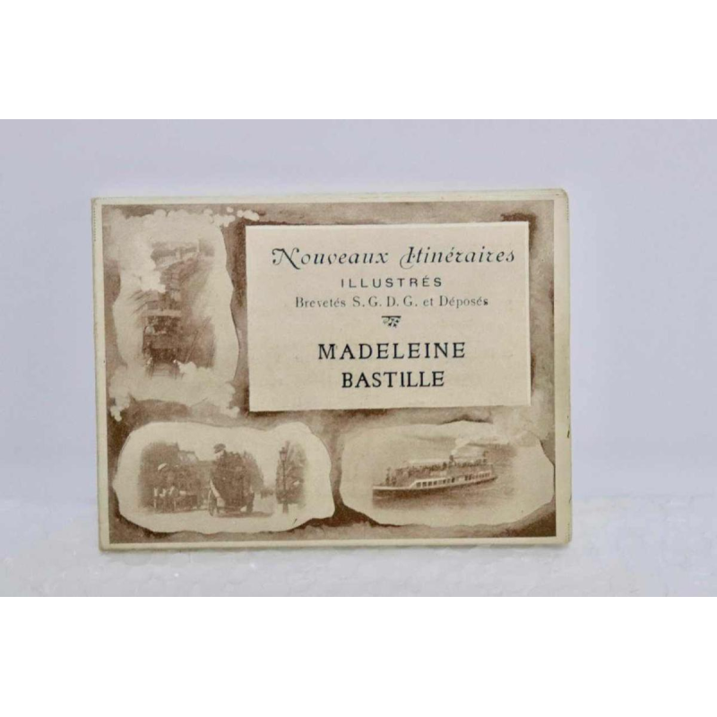 Balysis & Darcourt case with illustrated itineraries of Parisian omnibuses, original edition, Paris ca. 1900