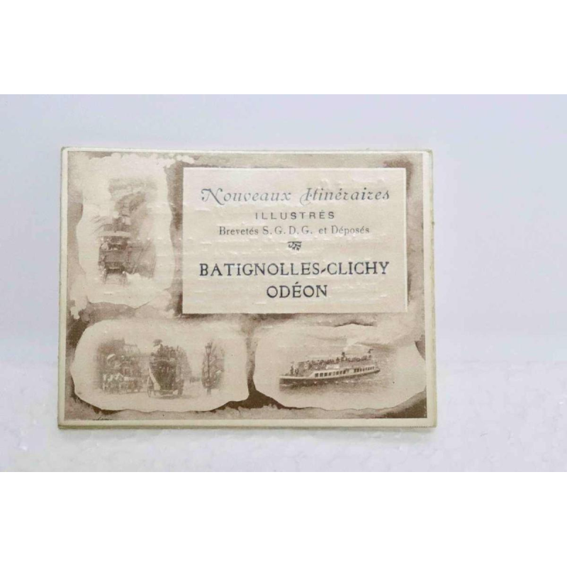 Balysis et Darcourt, étui des itinéraires Illustrés des omnibus parisiens en 1900