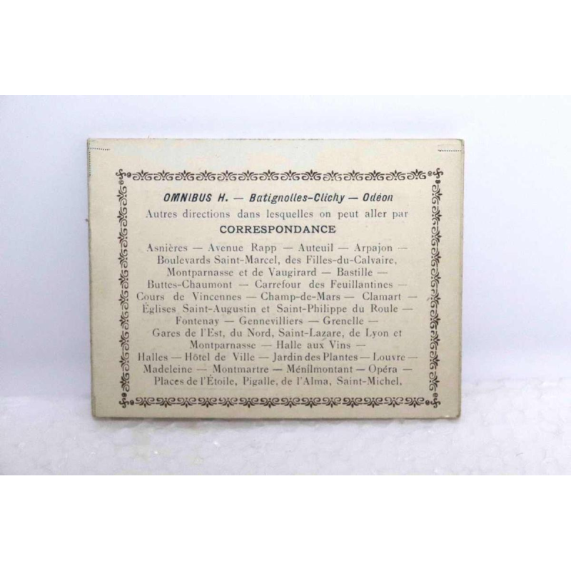 Balysis & Darcourt case with illustrated itineraries of Parisian omnibuses, original edition, Paris ca. 1900