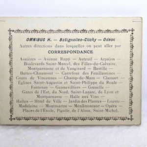 Balysis et Darcourt, étui des itinéraires Illustrés des omnibus parisiens en 1900