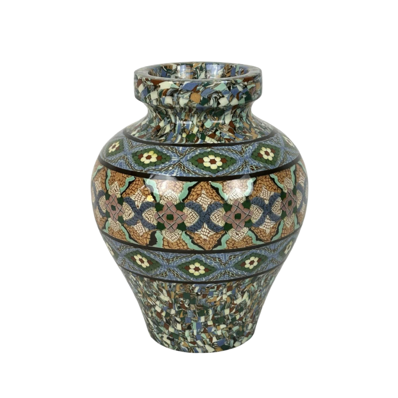 Jean Gerbino pour Vallauris, vase en "terre mêlée mosaïquée", ca 1950