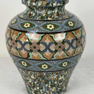 Jean Gerbino pour Vallauris, vase en "terre mêlée mosaïquée", ca 1950