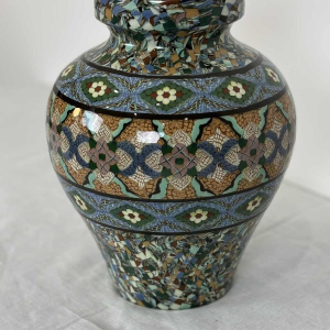 Jean Gerbino voor Vallauris, vaas “mozaïek van gemengde aarde”, ca 1950