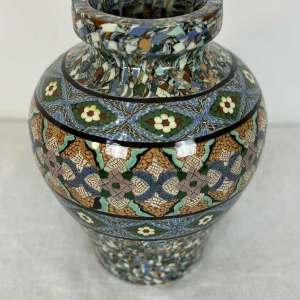 Jean Gerbino pour Vallauris, vase en "terre mêlée mosaïquée", ca 1950