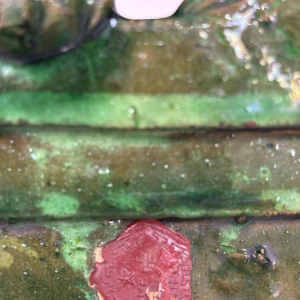 Paire de chiens de Fô en céramique émaillée verte, Chine 19e siècle