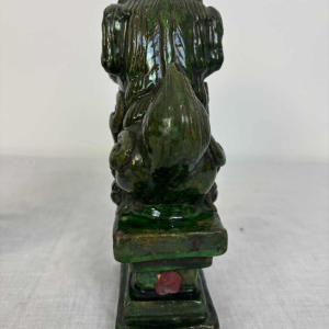 Pair of green glazed ceramic Fô dogs, China 19th century