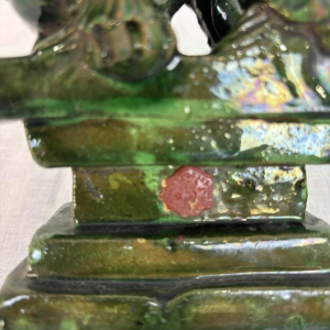 Pair of green glazed ceramic Fô dogs, China 19th century