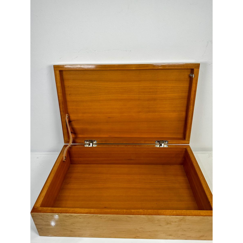 Coffret à bijoux, décor de loup en miroir, pièce unique