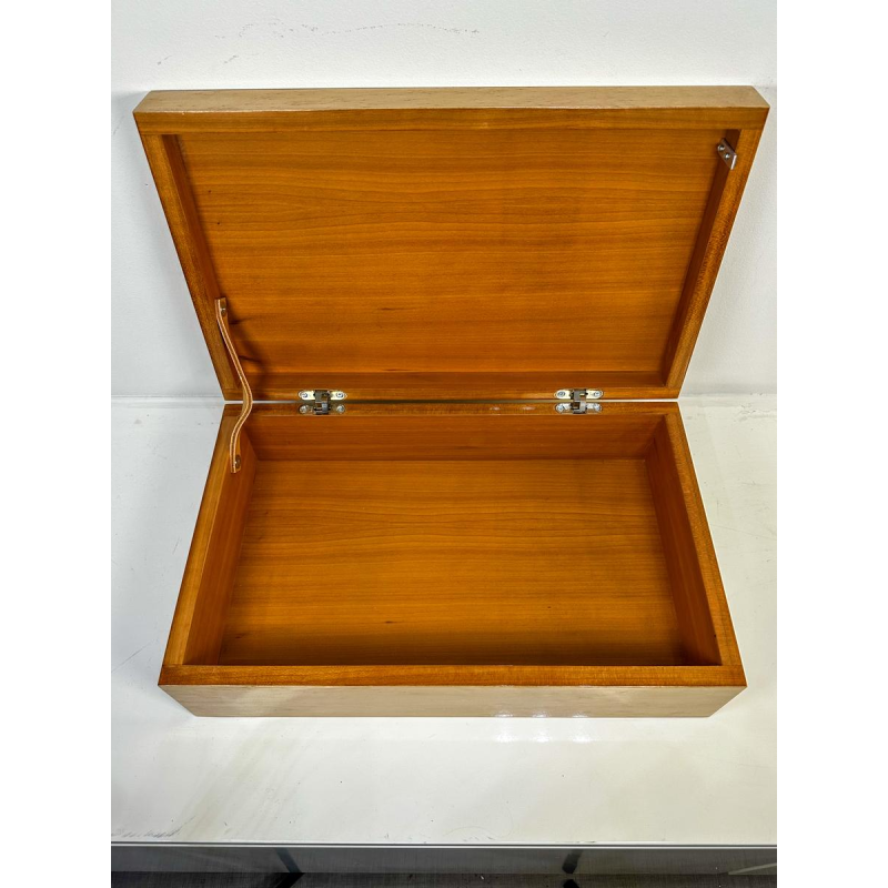 Coffret à bijoux, décor de loup en miroir, pièce unique