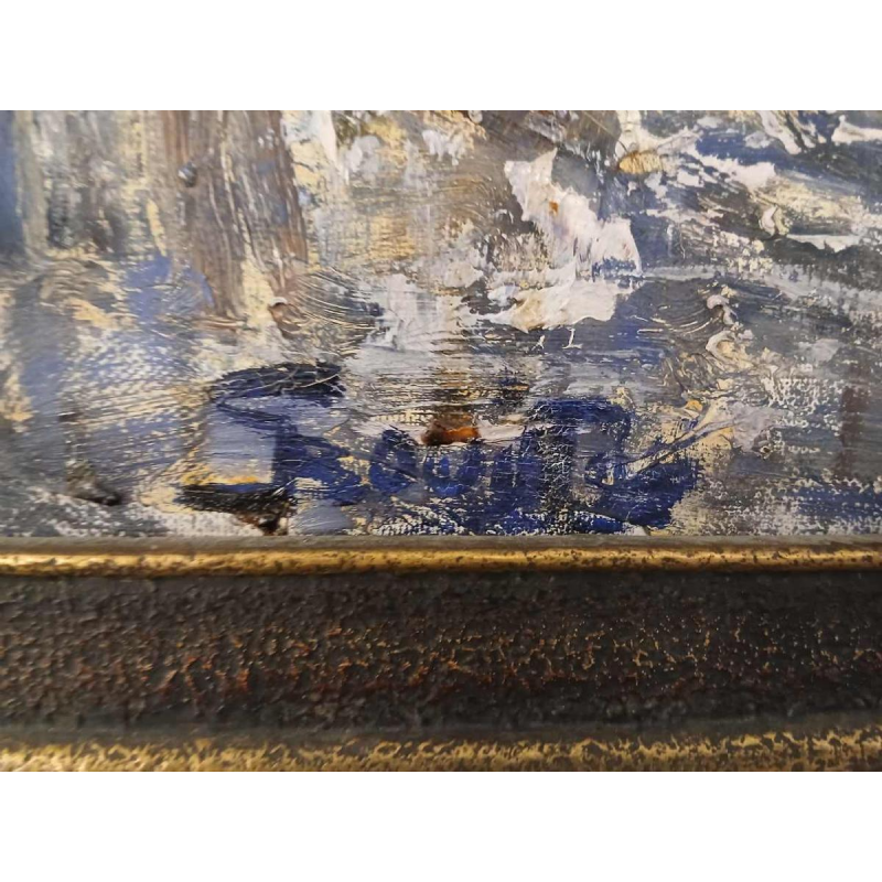 Georges Bouillon "Maison Havart Liège" tableau huile sur toile, ca 1940