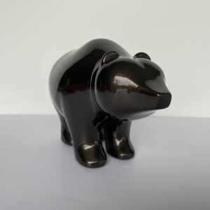 Laszlo Tibay par Caster Bronz kft, sculpture en bronze d'un bébé ours