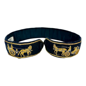 Hermès, velvet belt, carriage motif
