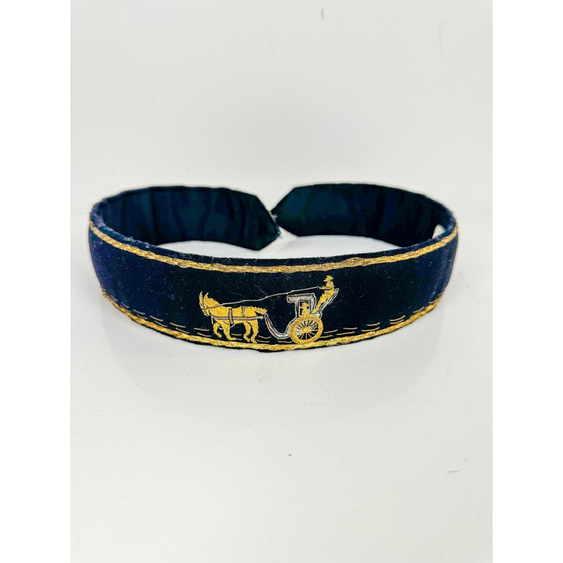Hermès, velvet belt, carriage motif
