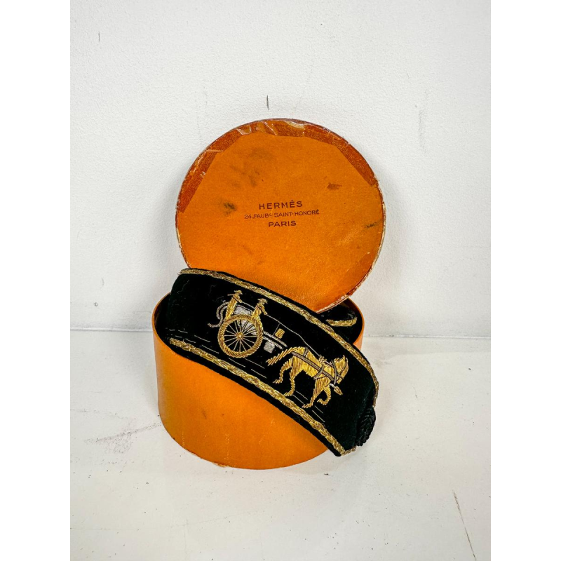 Hermès, fluwelen riem, koetsmotief