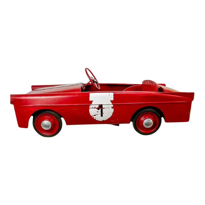Voiture à pédales en métal, Peugeot 404, jouet 20e siècle