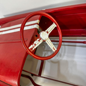 Voiture à pédales en métal, Peugeot 404, jouet 20e siècle