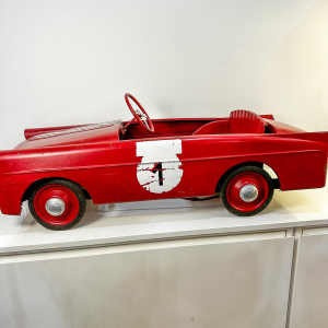 Metal pedal car, Peugeot 404, 20th century toy