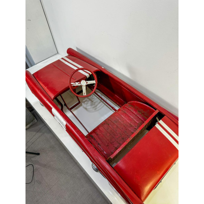 Metal pedal car, Peugeot 404, 20th century toy