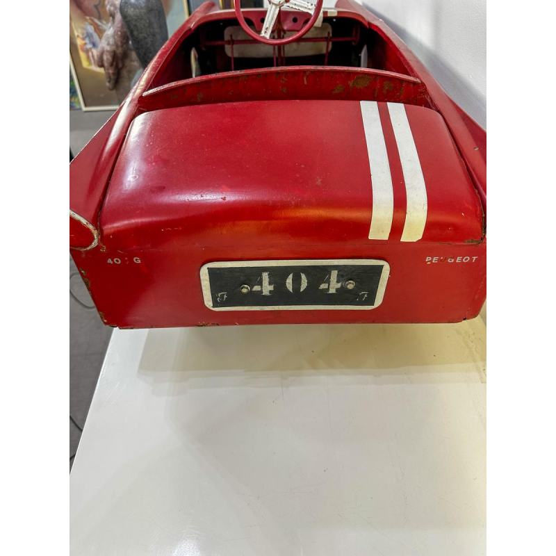 Metal pedal car, Peugeot 404, 20th century toy