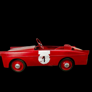 Metal pedal car, Peugeot 404, 20th century toy