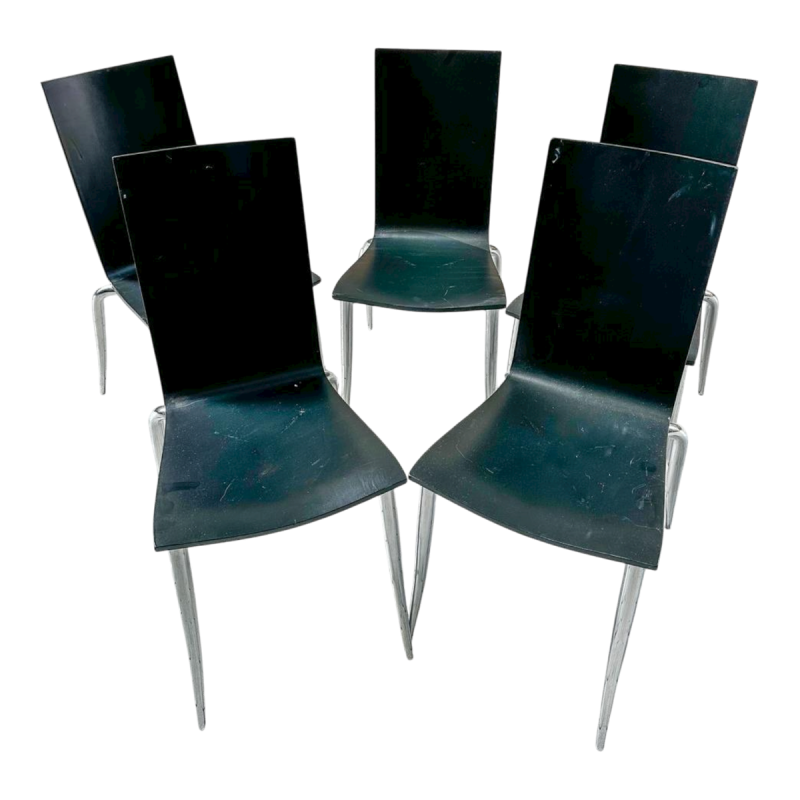 Philippe Starck, set de 5 chaises "Olly Tango", années 90