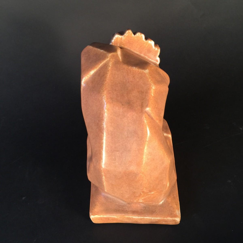 Angelo Hecq & Roger Guerin Art Deco Cubist sculpture in sandstone, Bouffioulx ca 1925