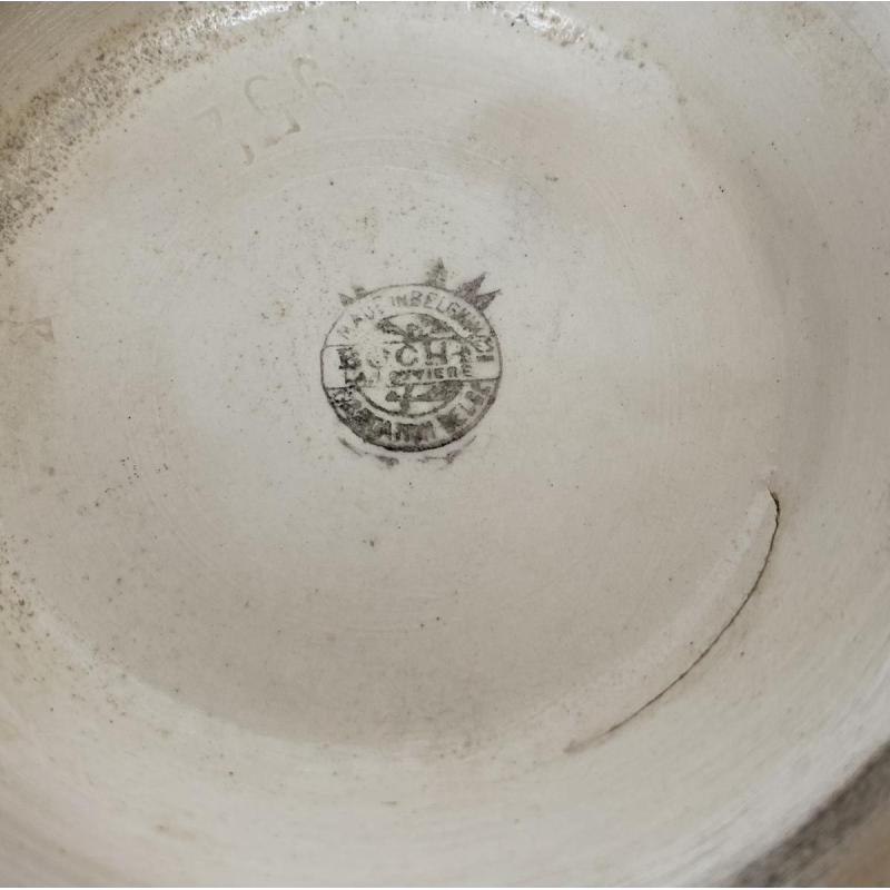 Boch Frères La Louvière, Art Nouveau kom van gebroken aardewerk, begin 20e eeuw