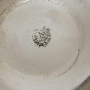 Boch Frères La Louvière, Art Nouveau cracked earthenware bowl, early 20th century