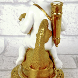 Gardner Manufactory in Moscow "Putto with Dolphin" porcelain inkwell, Russia circa 1815/20