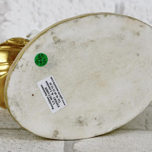 Gardner Manufactory in Moskou "Putto met Dolfijn" porseleinen inktpot, Rusland circa 1815/20