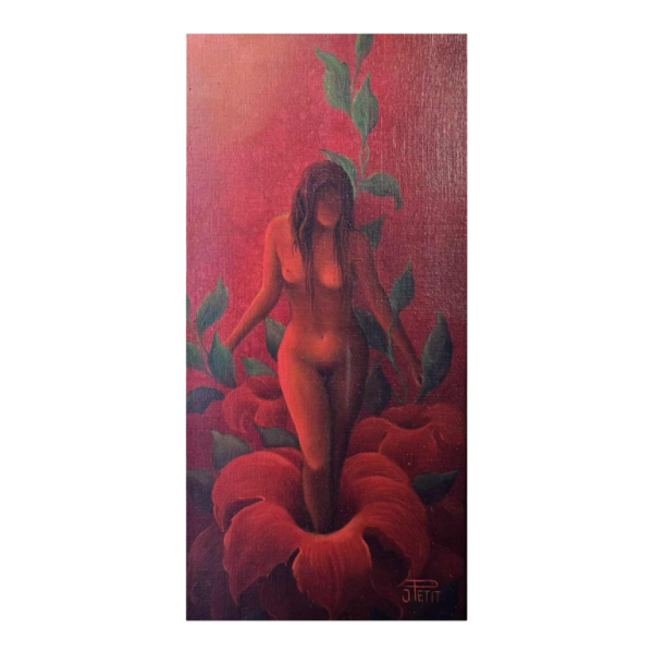 Jules PETIT « Venus » schilderij olie op doek, 1979