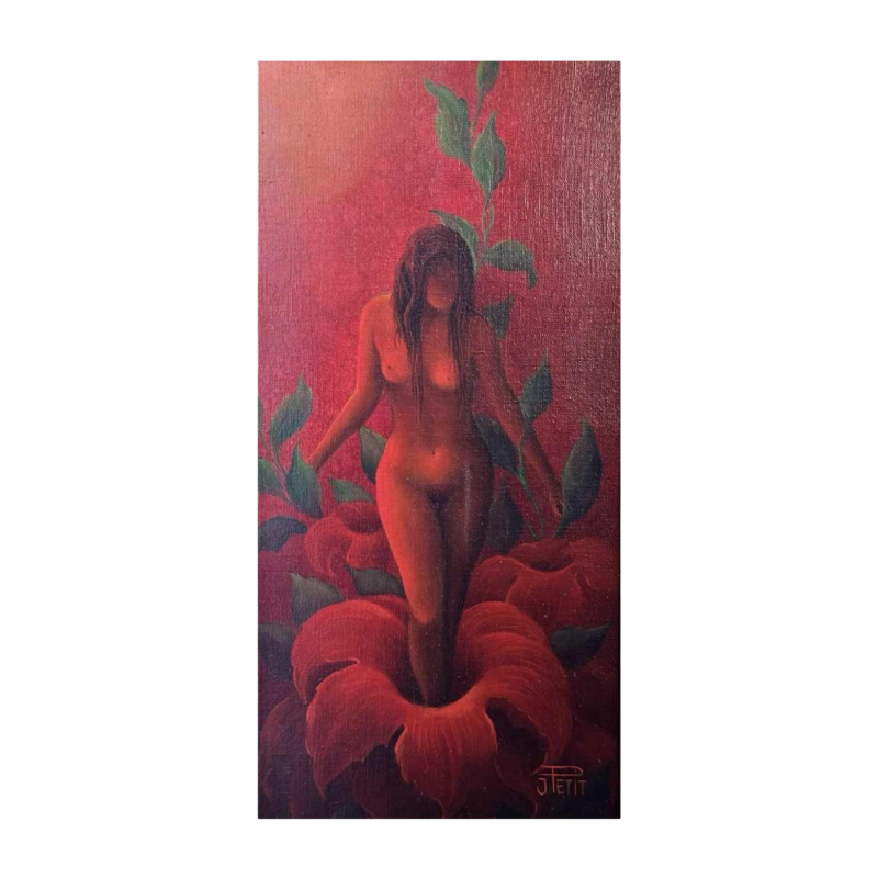 Jules PETIT « Venus » peinture huile sur toile, 1979