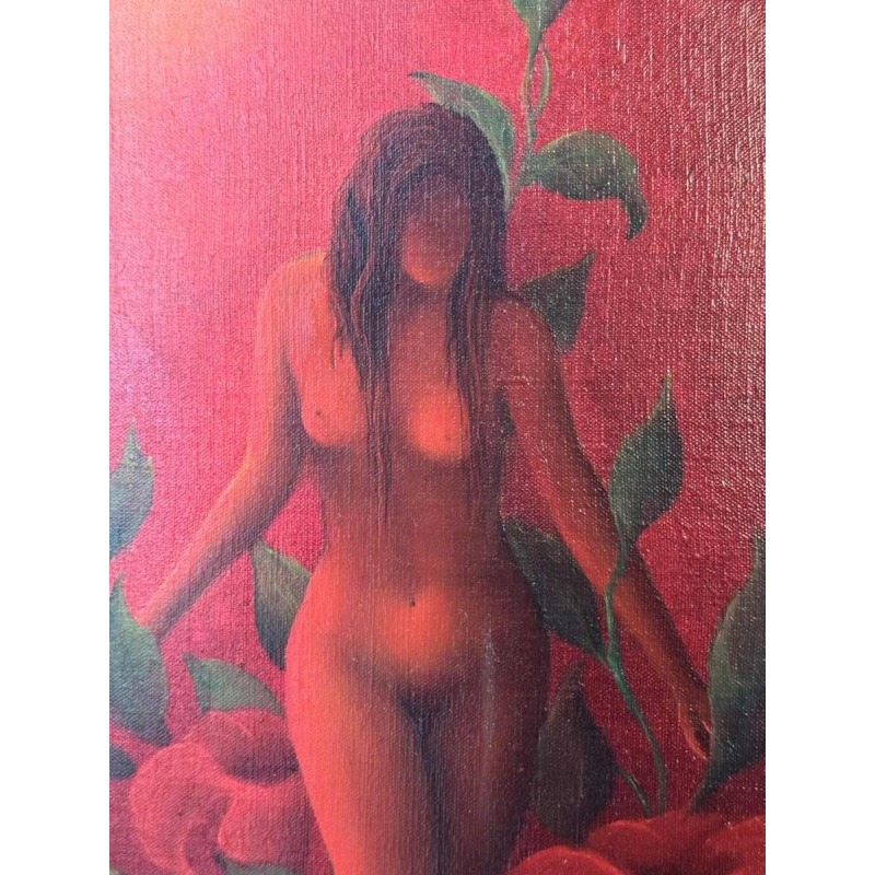 Jules PETIT « Venus » schilderij olie op doek, 1979