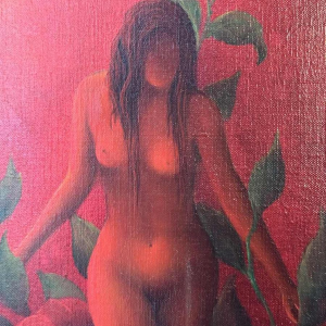 Jules PETIT « Venus » schilderij olie op doek, 1979