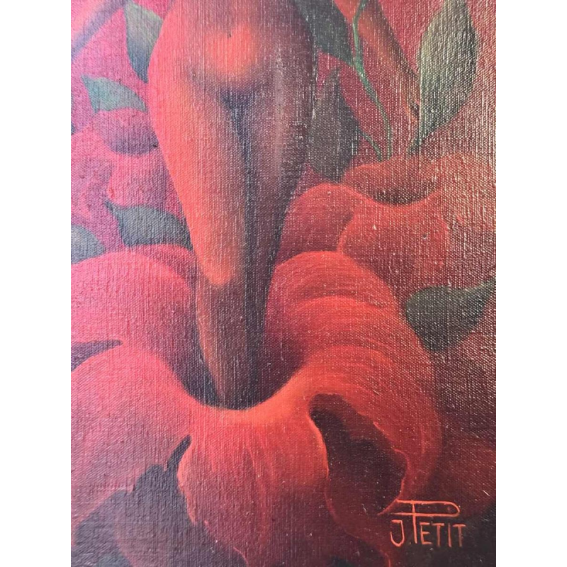 Jules PETIT « Venus » schilderij olie op doek, 1979