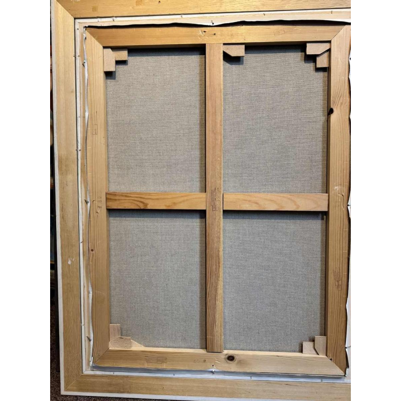 Milo DARDENNE : « Le bûcheron » peinture huile sur toile