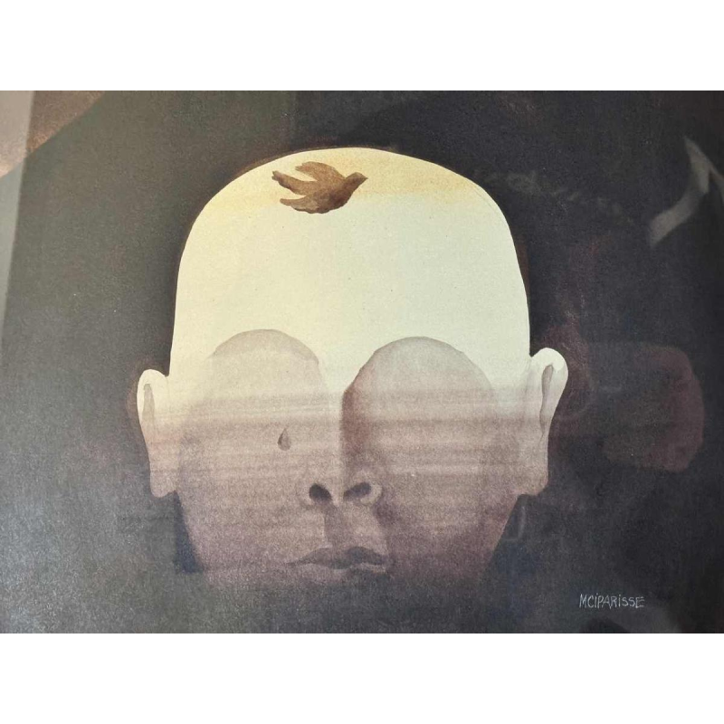 Michel CIPARISSE, painting watercolour on paper, ca 1980