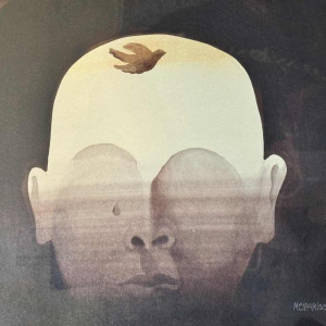 Michel CIPARISSE, schilderij aquarel op papier, ca 1980