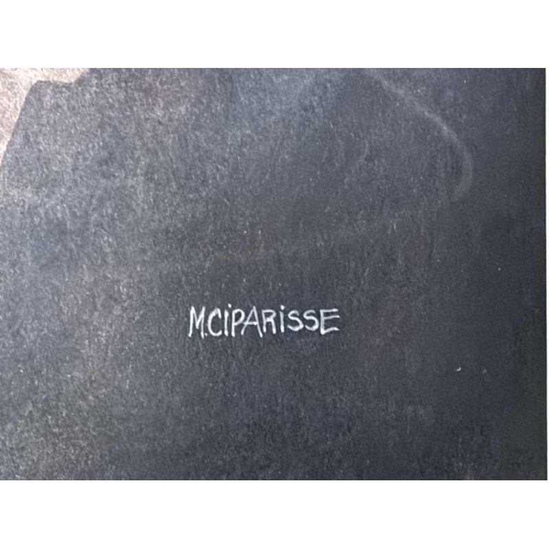 Michel CIPARISSE, peinture aquarelle sur papier, ca 1980