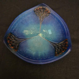 Almaric Walter & Jules Cayette, Art Nouveau empty pocket with "algae" glass paste